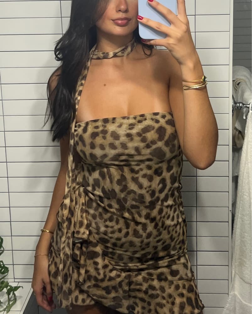 Zara Leopard Mini Dress - Image 2