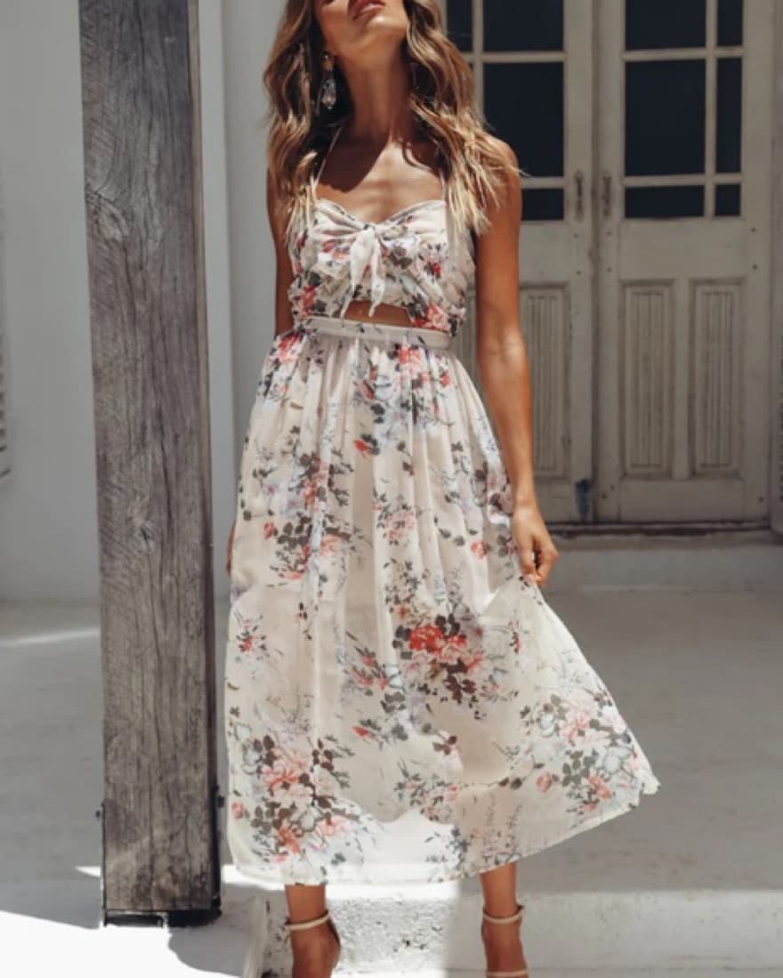 Midi Floral Dress - Image 4