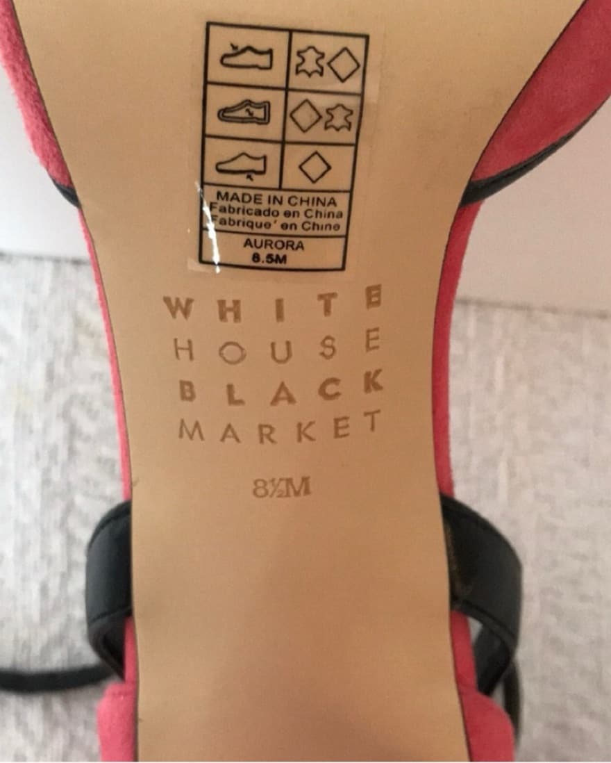 White House Black Market Pink Suede Heel - Image 2