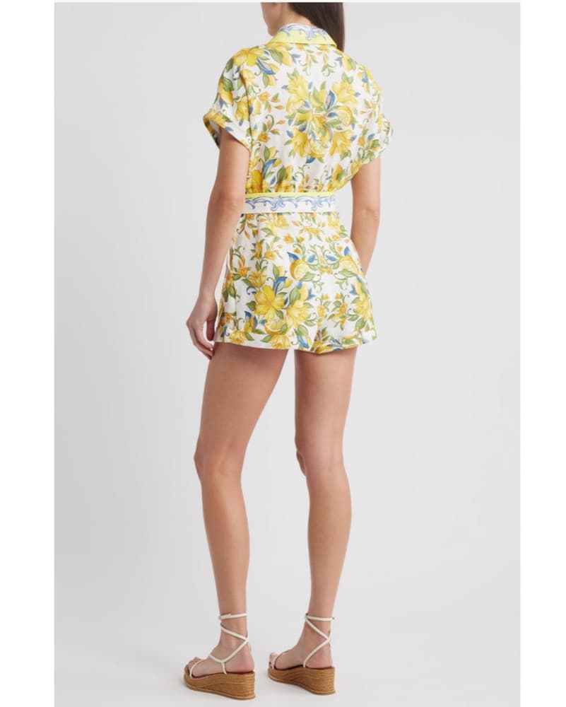 Farm Rio Sicily Linen Romper - Image 3