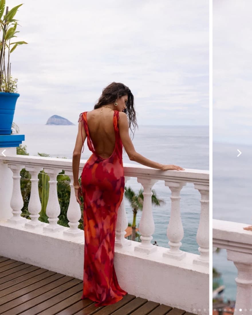 Red/Pink Maxi Dress - Image 1