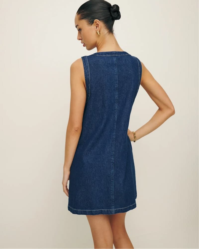 Tropez Denim Mini Dress  - Image 4