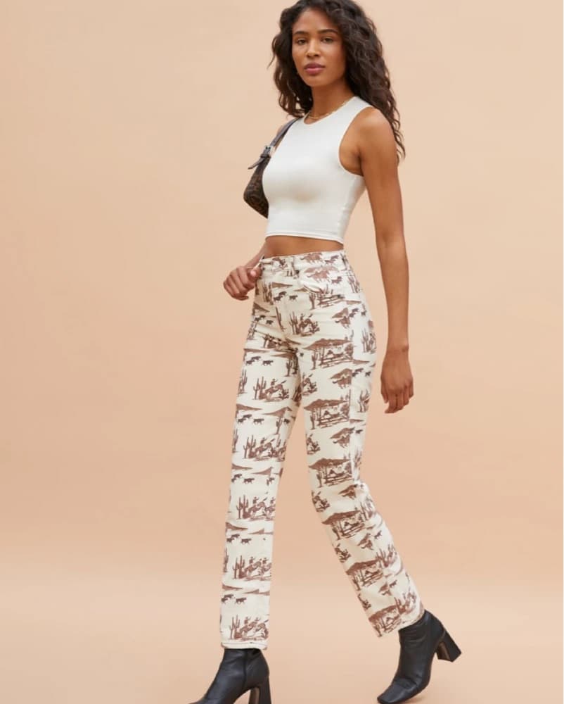 Reformation Western Jeans Sonora Print - Image 2