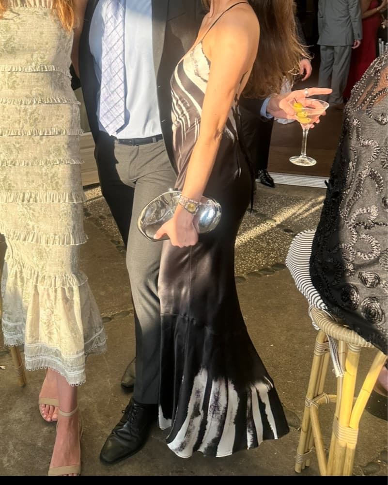 Retrofete Zebra-Inspired Silk Gown - Image 3