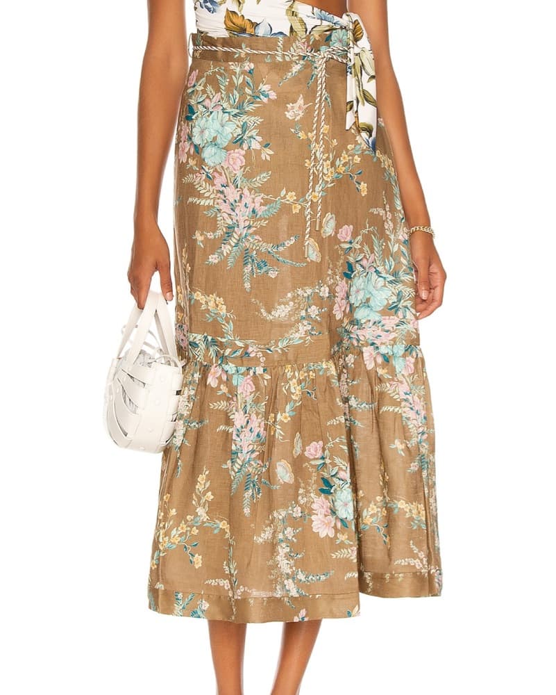 Zimmermann Brown Floral Maxi Skirt - Image 3