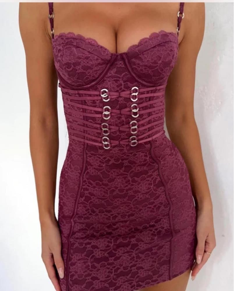 Corset Top Mini Dress - Image 2