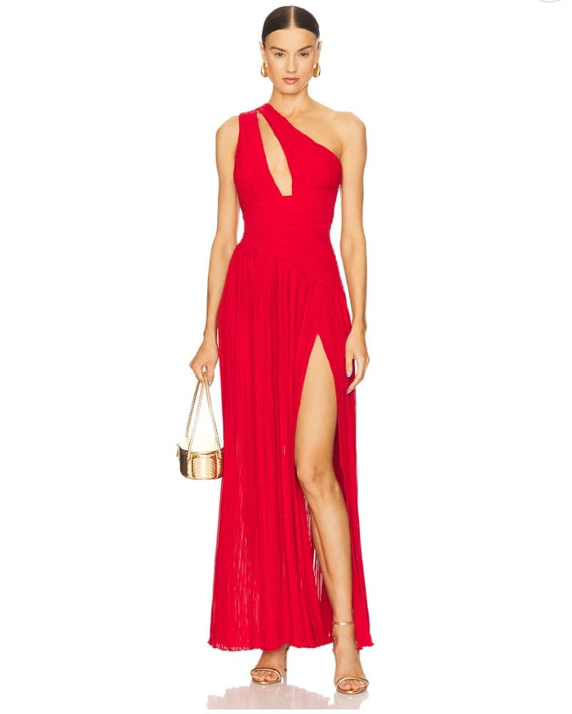 Michael Costello Sloane Gown in Red  - Image 1