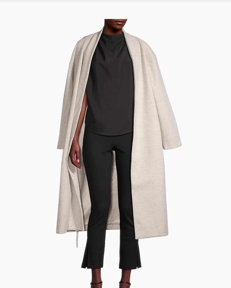 Modern Citizen Long Belted Wool Coat - Image 2