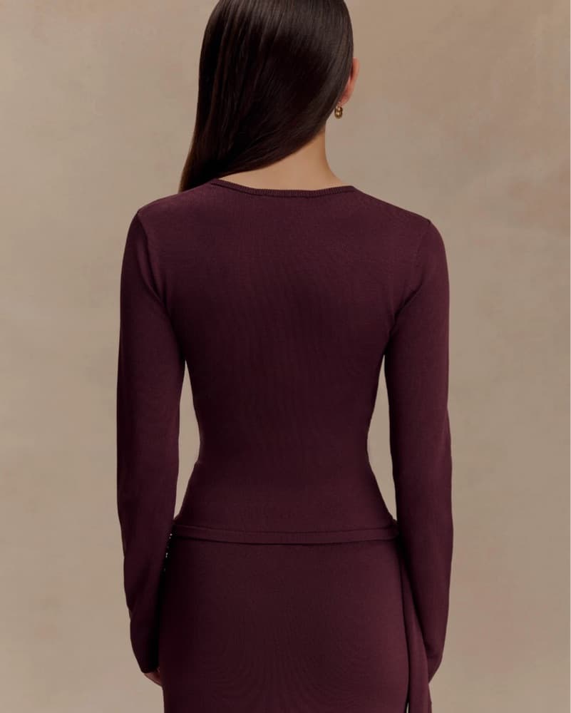 Long Sleeve Embellished Top  - Image 2