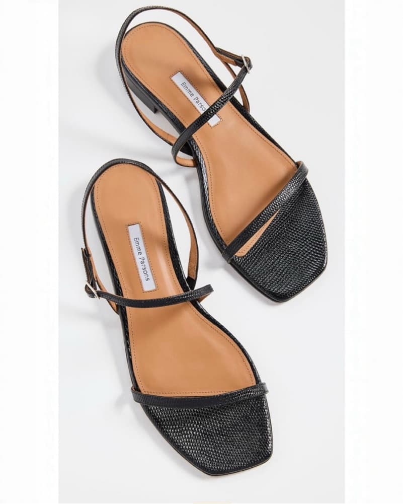 Hope Black Strappy Sandals - Image 2