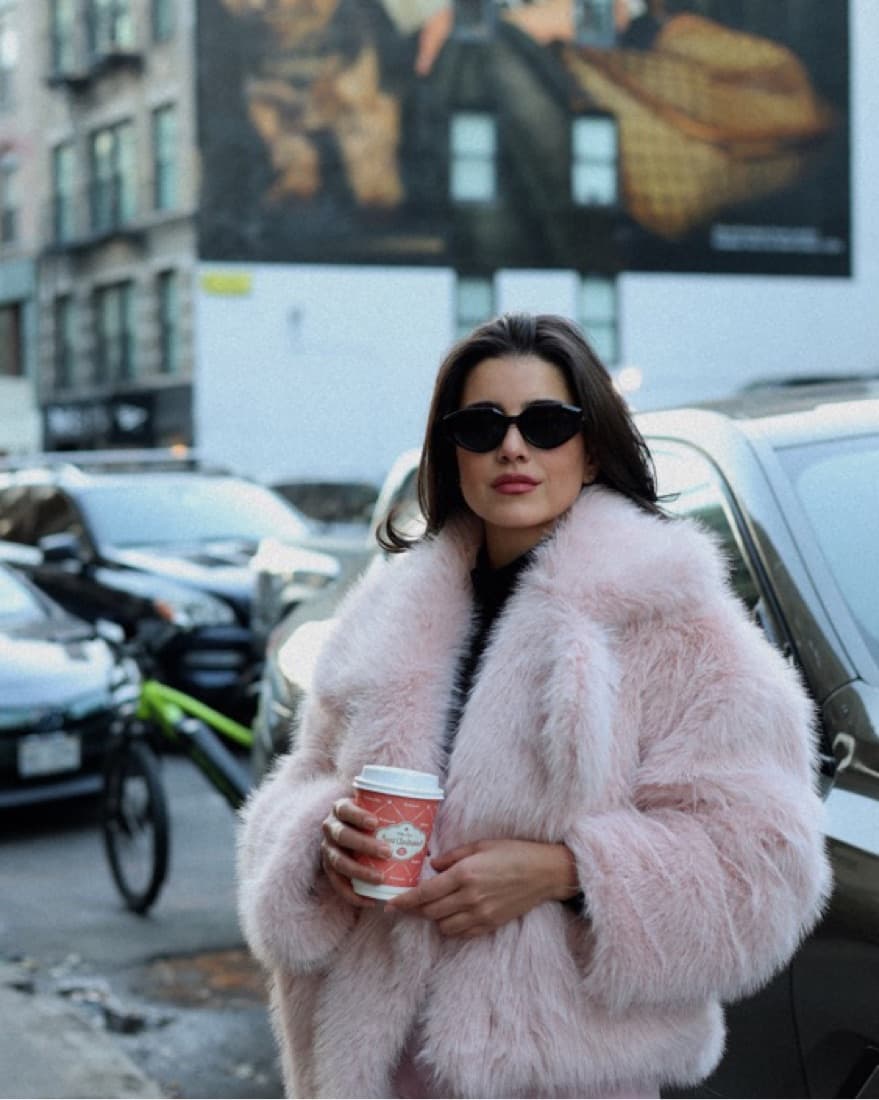Faux Fur Pink Jacket  - Image 2