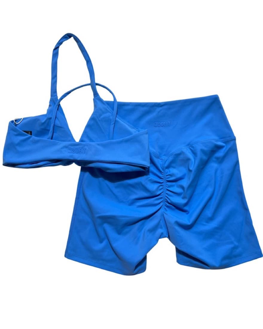 J80FIT - Blue Biker Short Set - Image 2