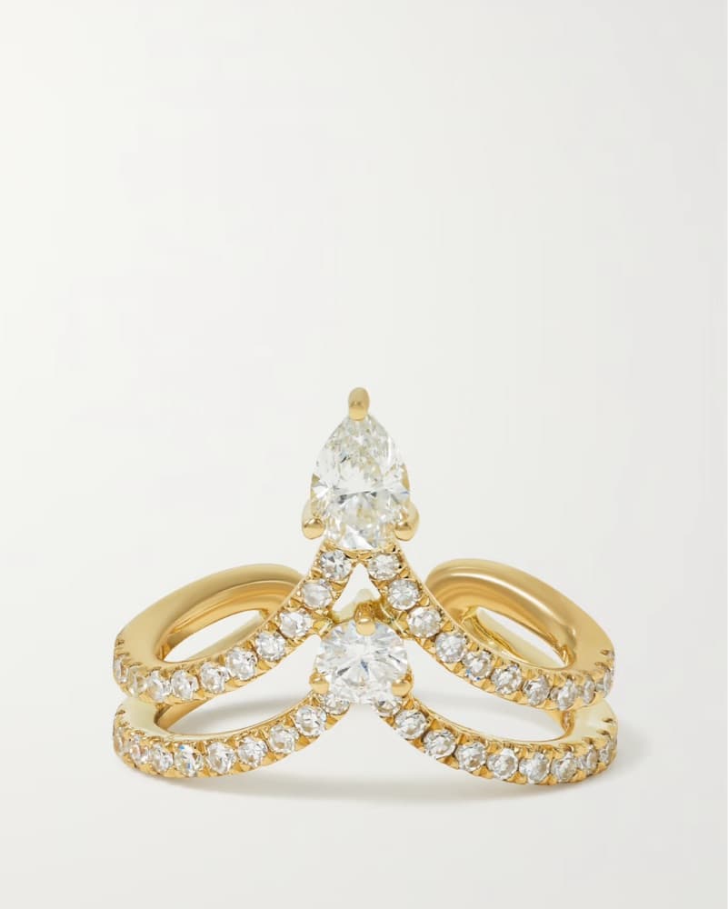SHAY - Diamond Stacked Chevron Ear Cuff - Image 3