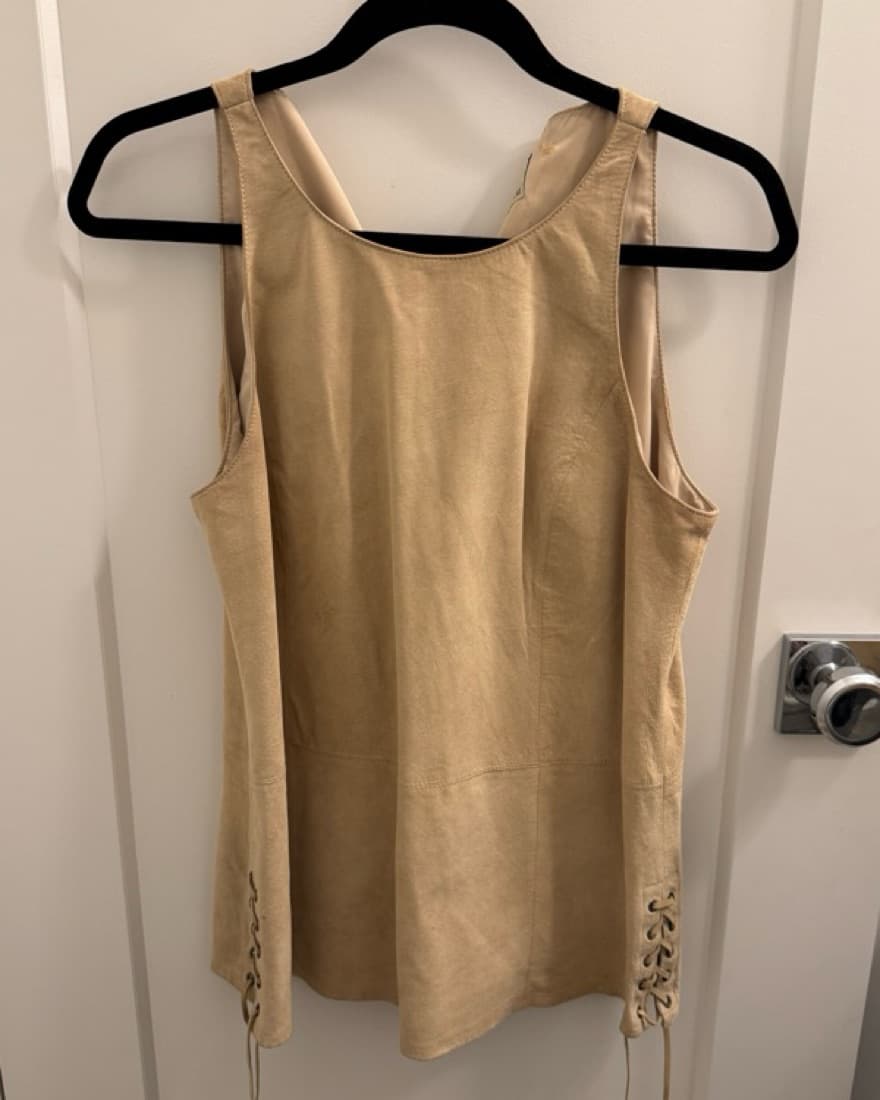 Ecru Suede Top - Image 1