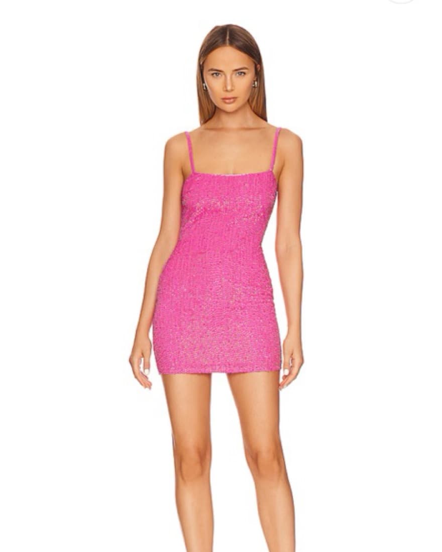 Juniper Mini Dress in Hot Pink - Image 4