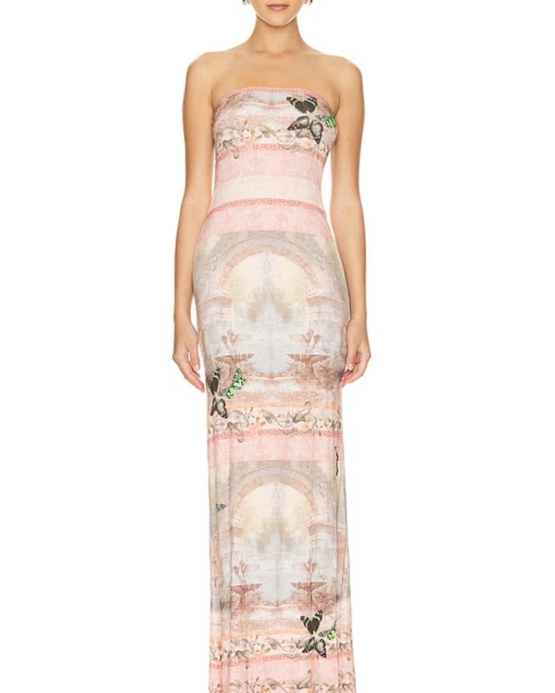 Alice + Olivia Long Strapless Tube Dress - Image 1