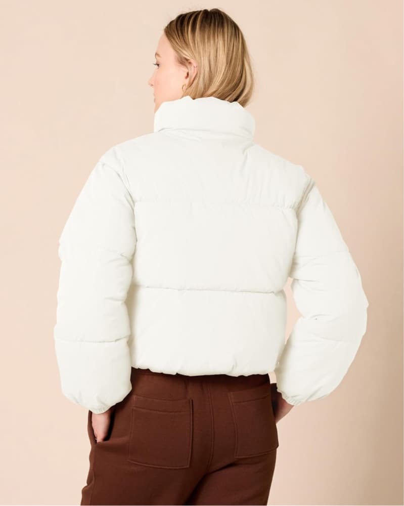 White Puffer Coat - Image 2