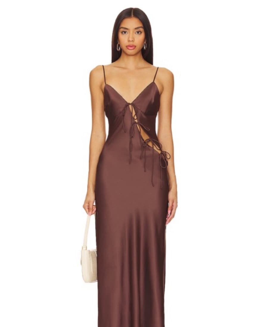 About A Girl Maxi Dress in Chocolate  - Image 1