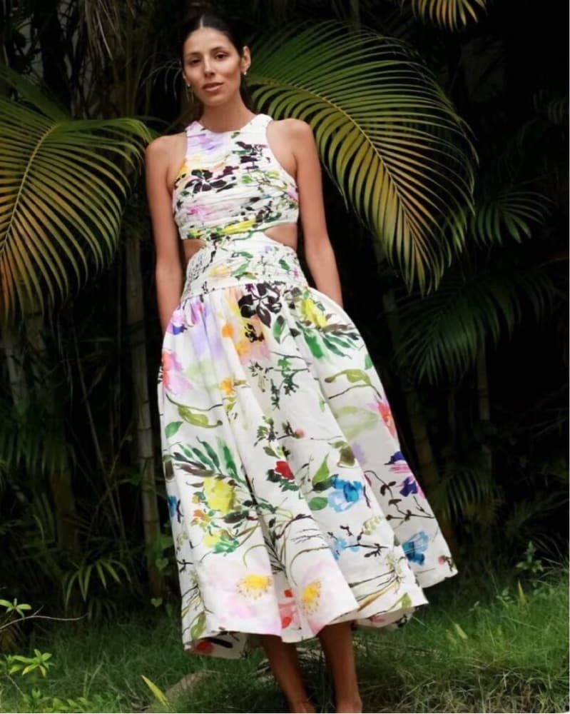 Aje Introspect Cut Out Midi Dress - Image 1