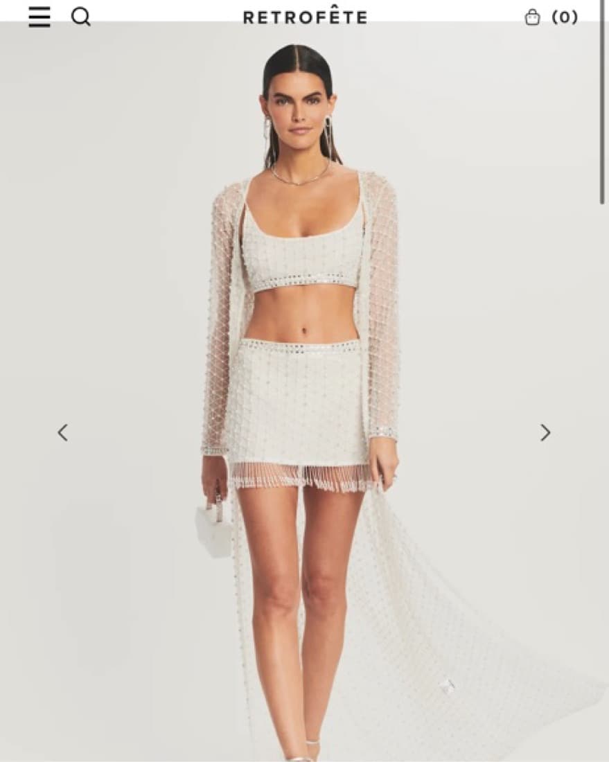 Retrofete White fringe Set  - Image 2