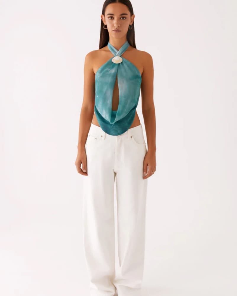Halter Cropped Backless Top - Image 1