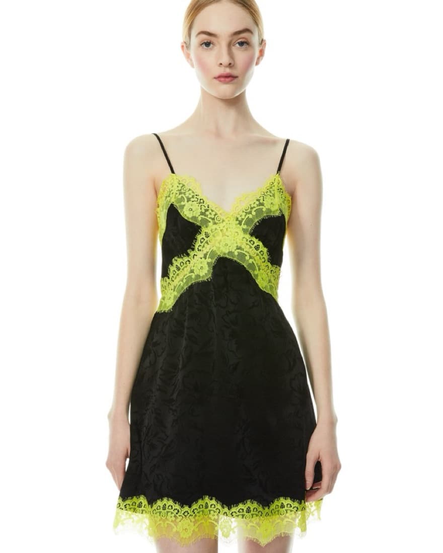 Alice + Olivia Zaira Lace Trim Mini - Image 1