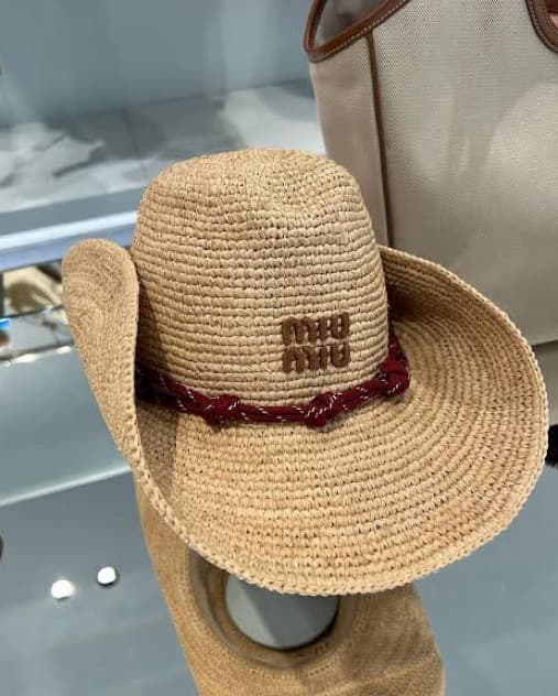 Miu Miu Raffia Cowboy Hat  - Image 2