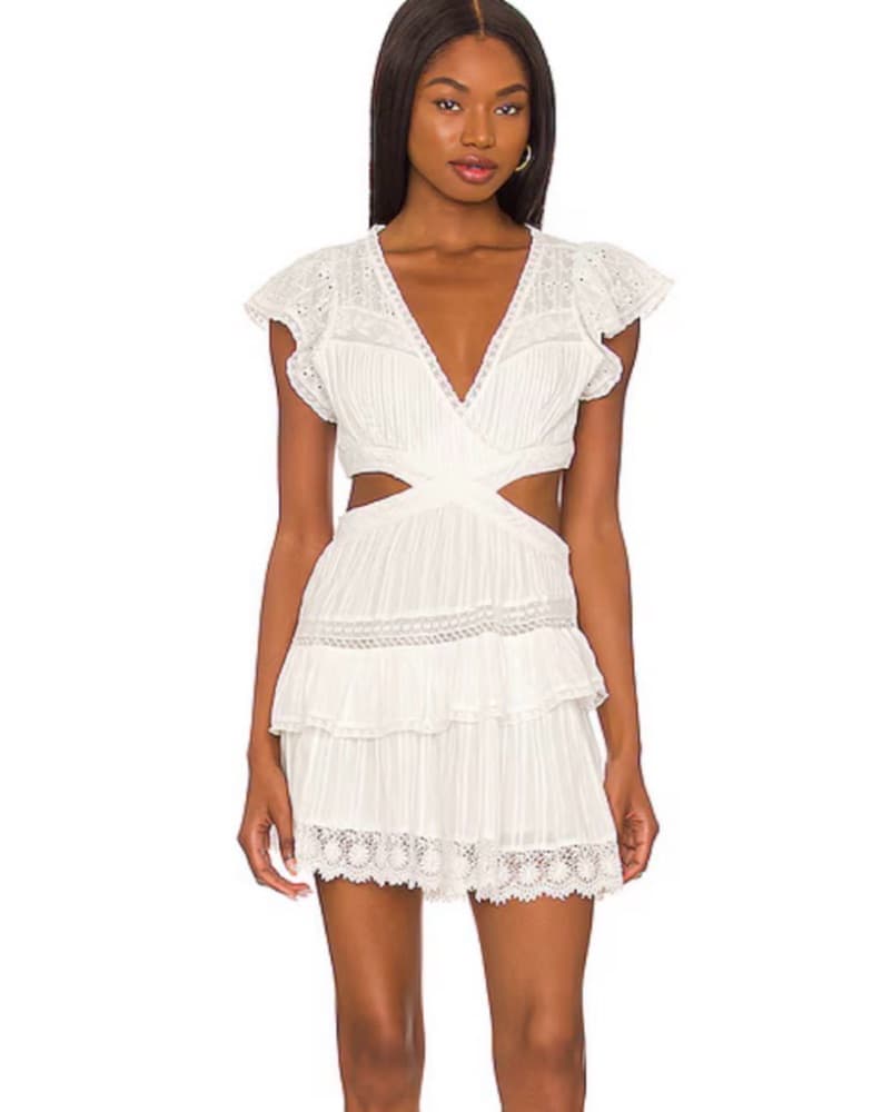 White LoveShackFancy Mini Dress - Image 1
