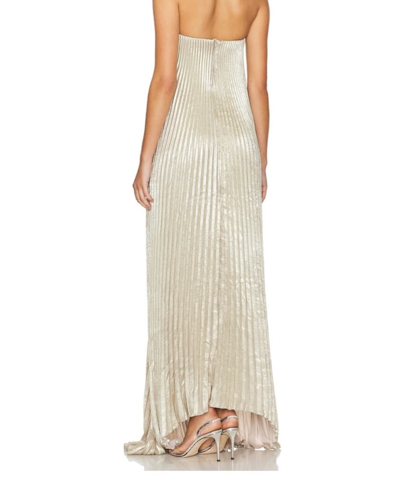 L’idee Black Tie Gown Gold Shimmer - Image 3