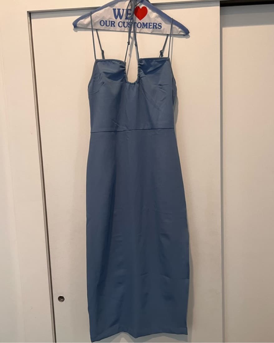 Abercrombie Blue Halter Midi Dress - Image 3