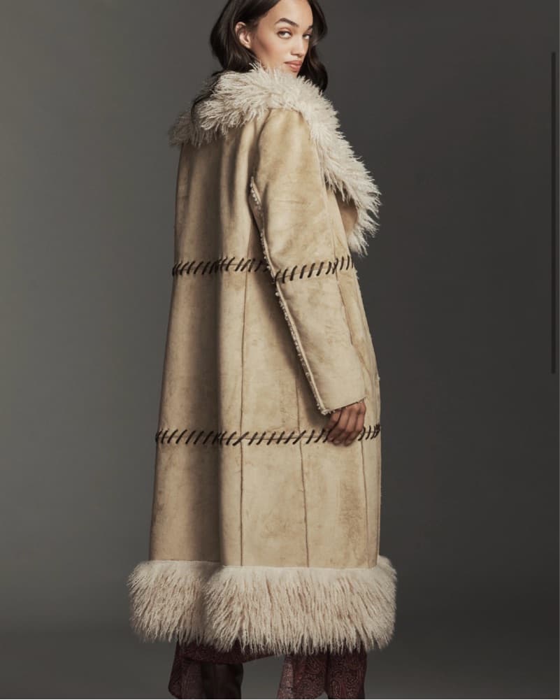 Anthropologie Faux Suede Trench Coat - Image 2