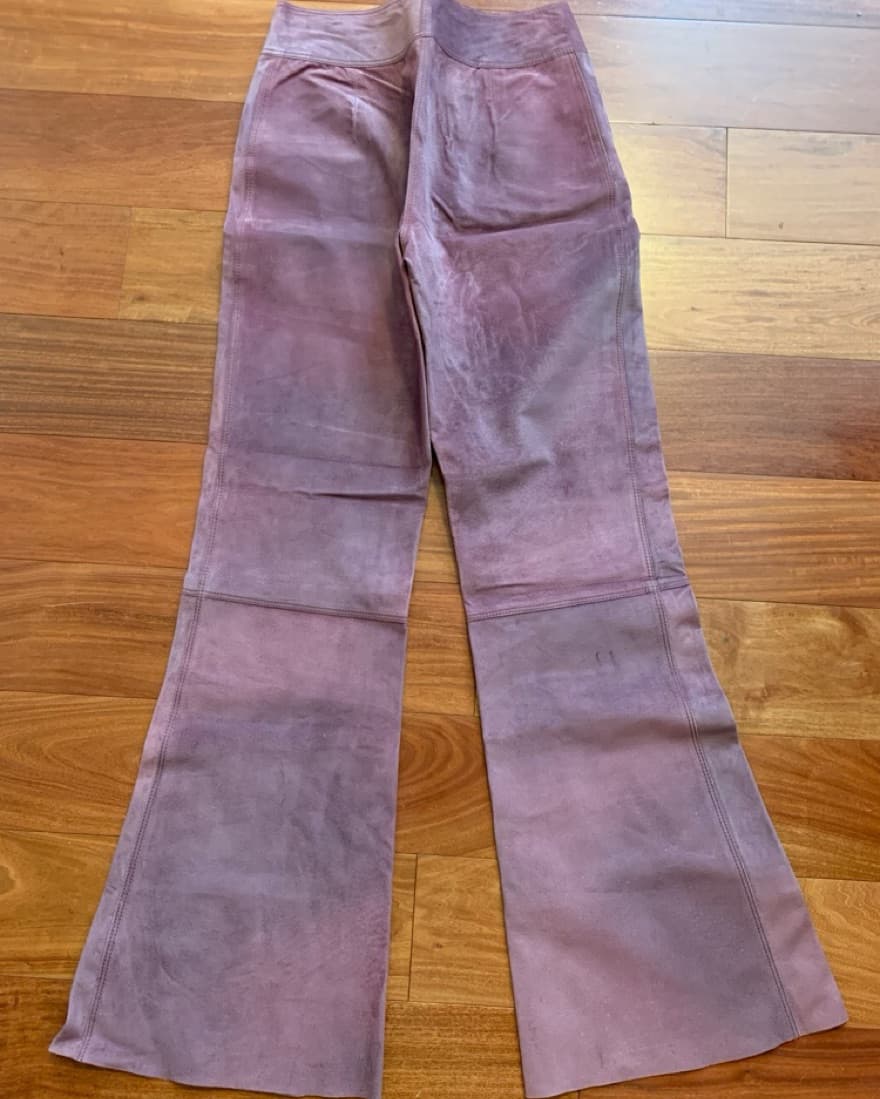Emanuel Ungaro Real Suede Purple Pants - Image 5
