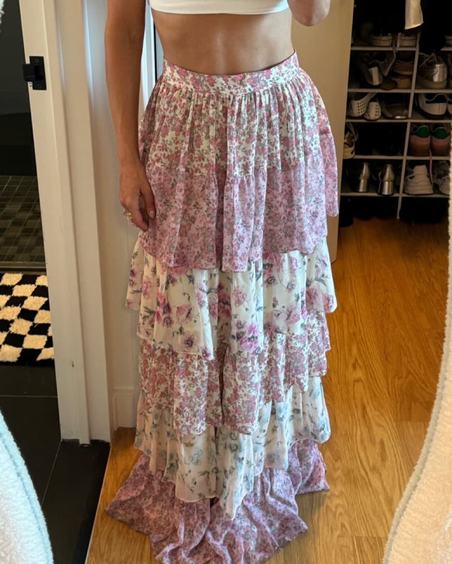 loveshackfancy tiered maxi skirt - Image 1