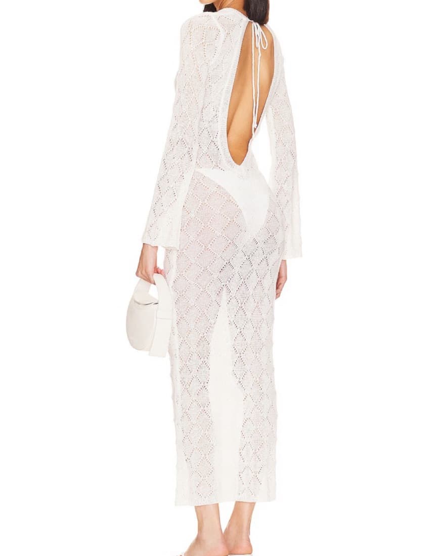 Revolve Deep V Maxi Dress - Image 2