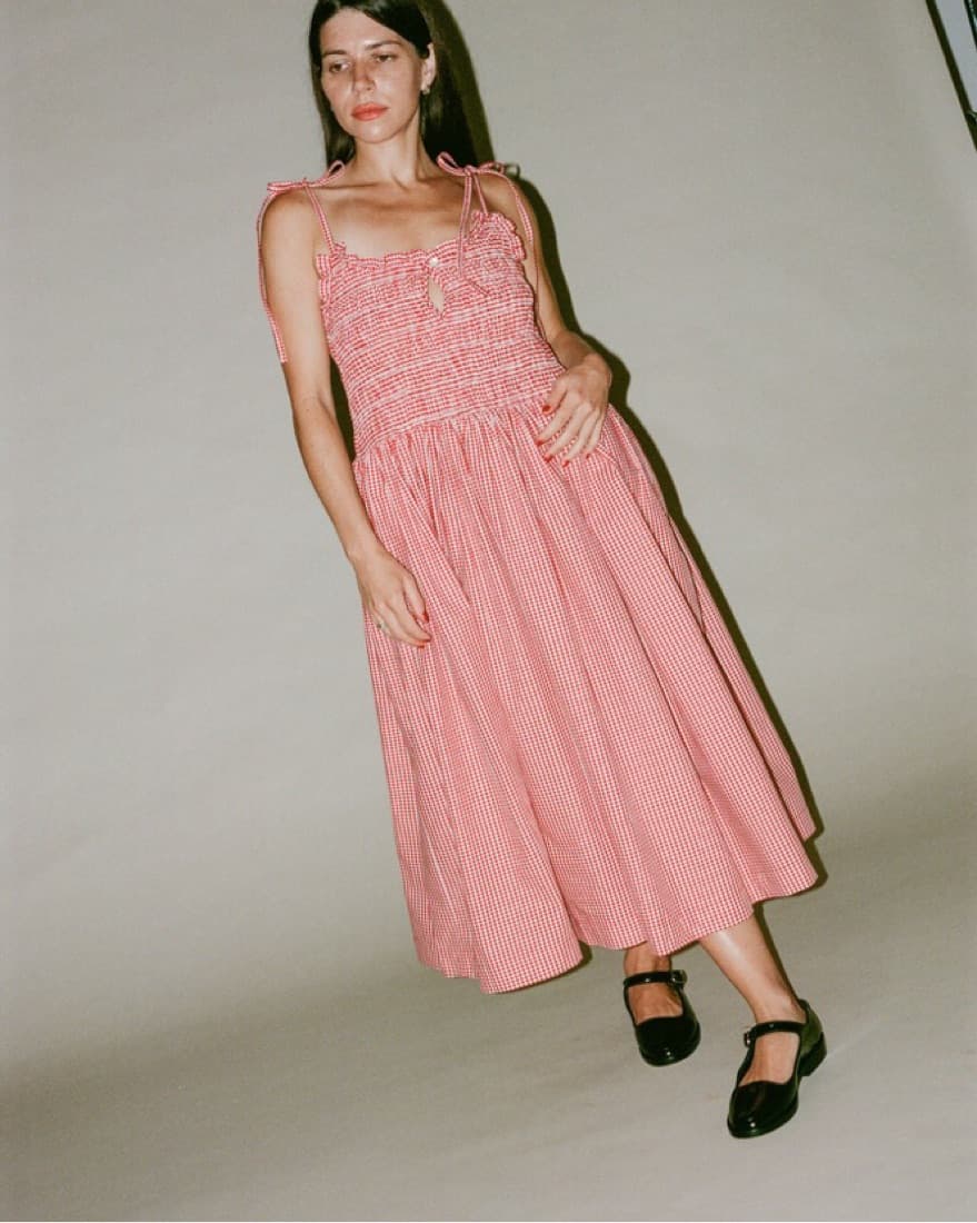 Sandy Liang red gingham dress - Image 2