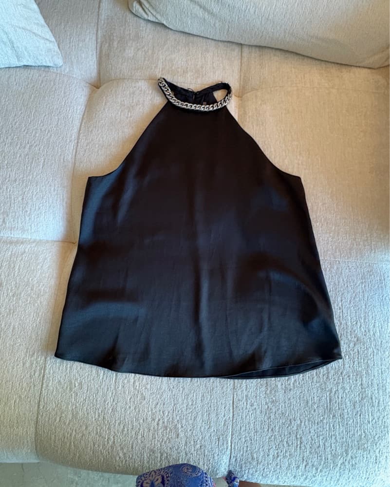 Elegant Satin Halter Neck Top - Image 1