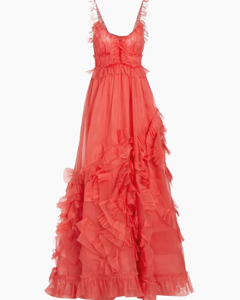Ulla Margaux Ruffled Silk Maxi Dress - Image 1