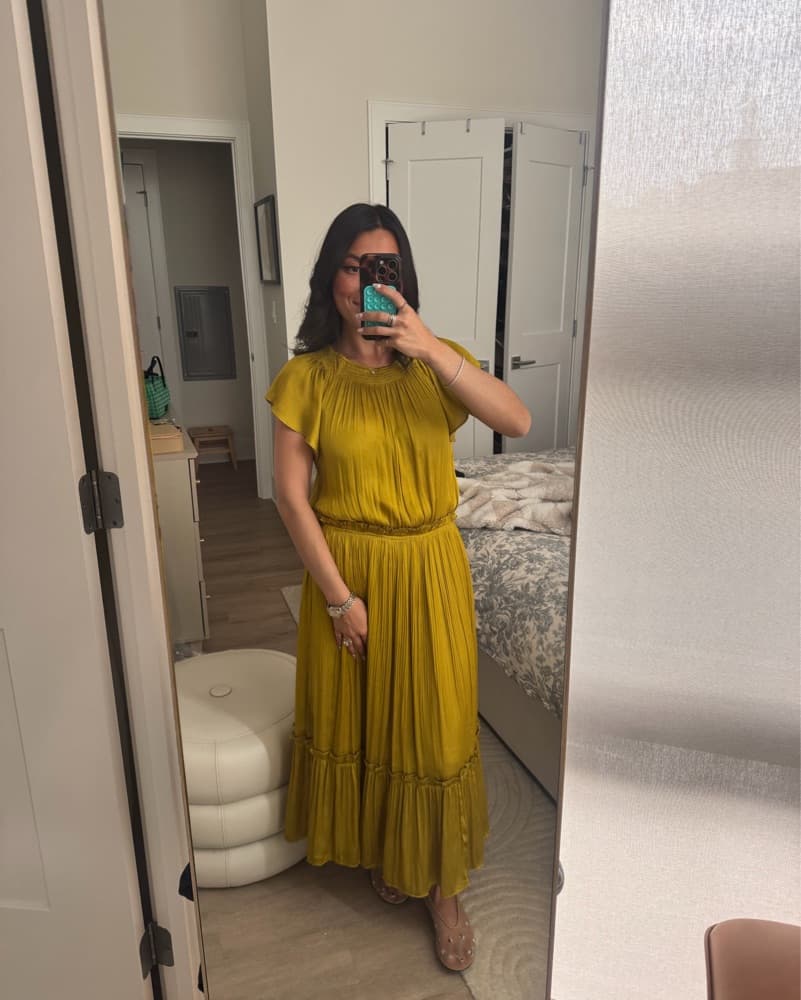 Current Air Anthro Satin Midi Dress - Image 3