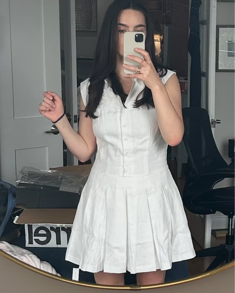 Chic White Mini Dress - Image 2