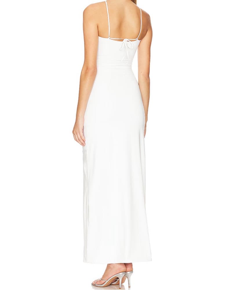 Maygel Coronel White Cut-Out Maxi Dress - Image 3
