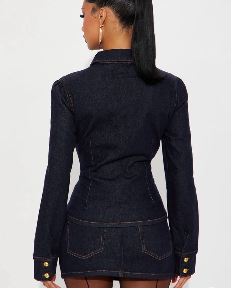 2 Piece Denim Skirt Set - Image 5