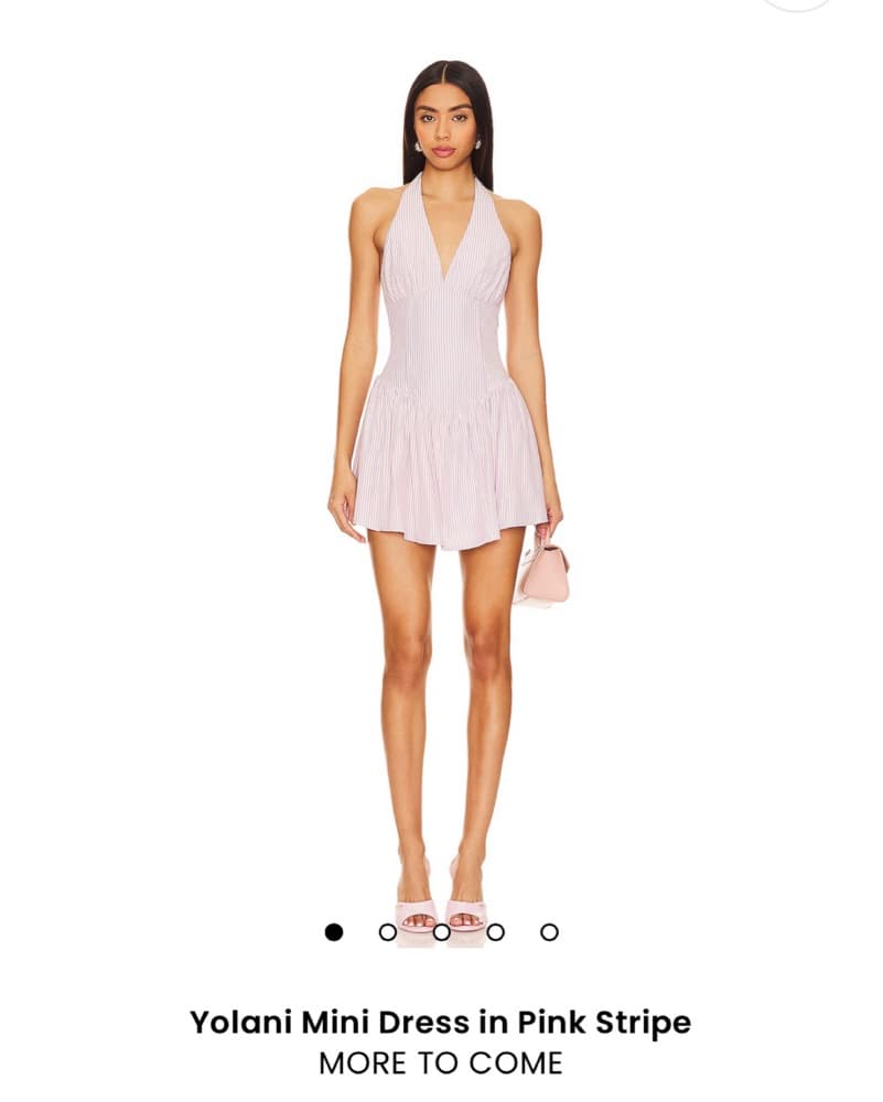 REVOLVE Pink Mini Halter Dress - Image 1