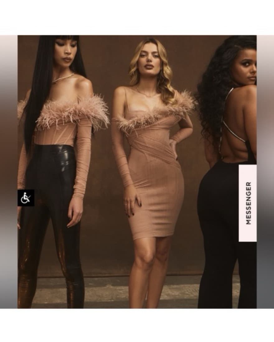 Naria Blush Mesh Corset Dress  - Image 2