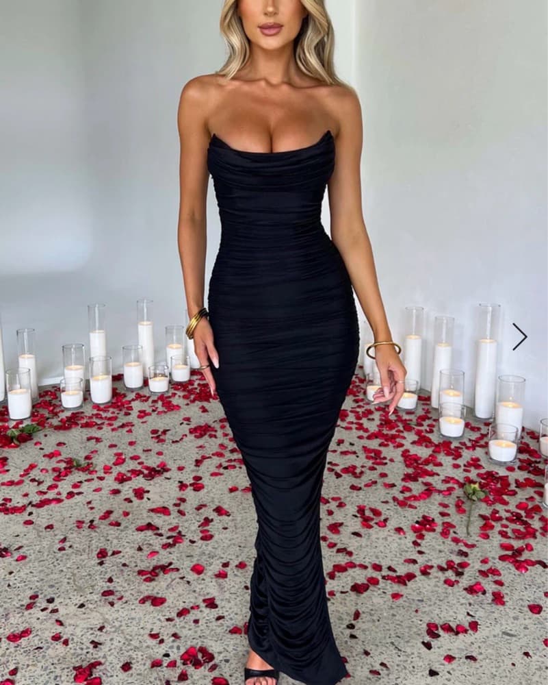 Strapless Maxi Dress - Image 1