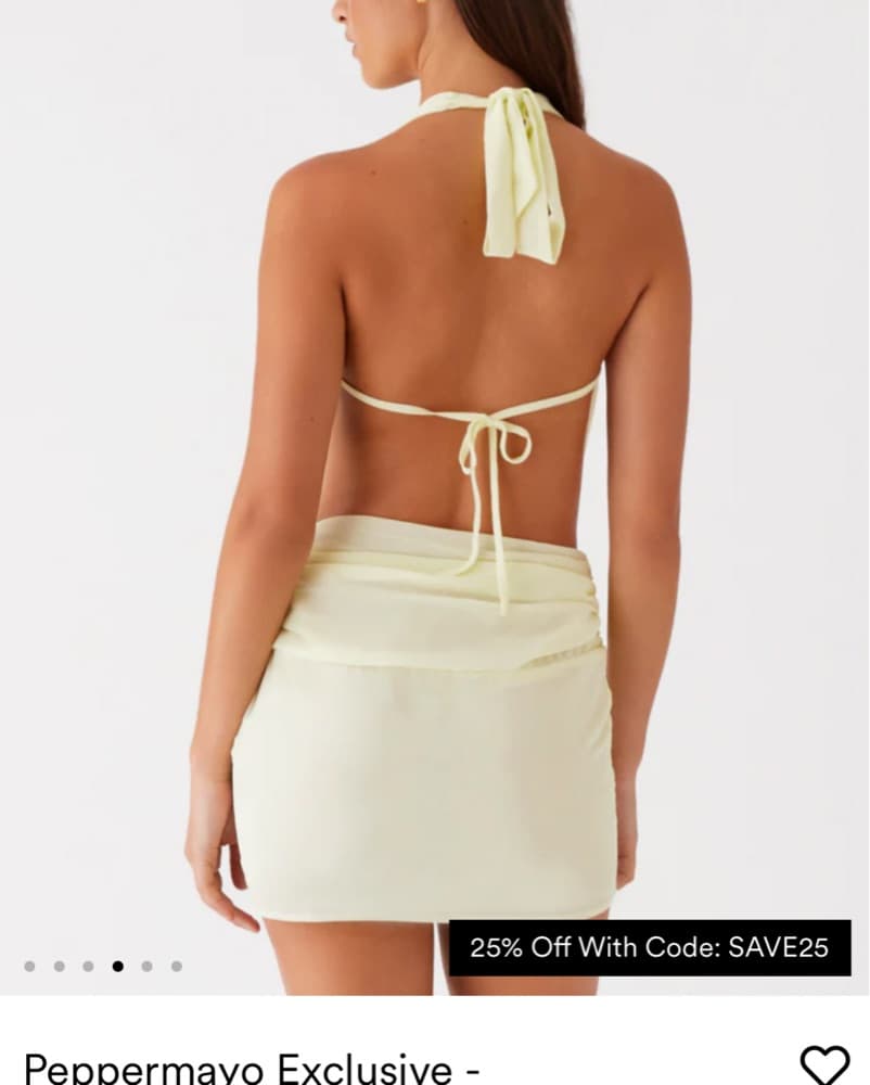 Elysia Chiffon Mini Dress-lemon - Image 3