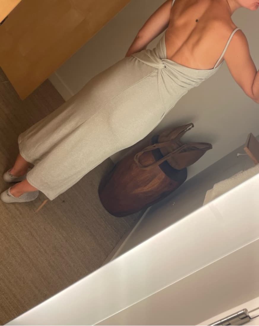 Reformation Silver Sparkle Breslin Dress - Image 5