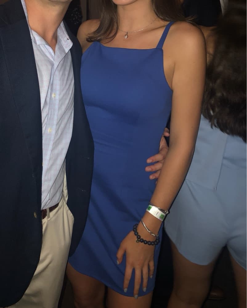 Revolve Portia Mini Dress in Cobalt - Image 5