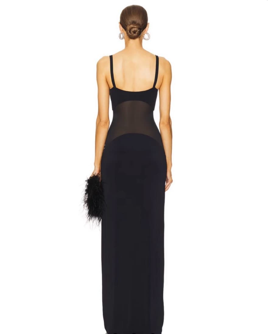 Helsa Sheer Knit Curve Dress - Image 5