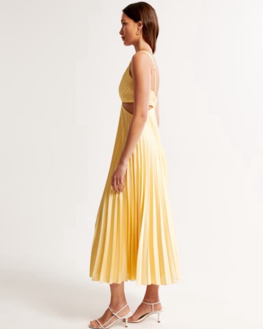 A&F Giselle Pleated Cutout Dress - Image 2
