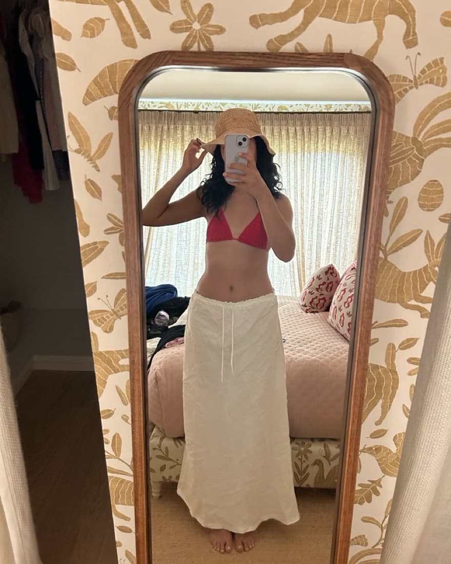 Zara White Long Beach Skirt  - Image 1